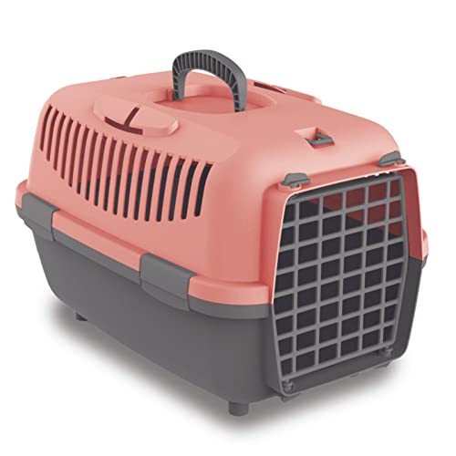 Nomade 1 Hundebox - Transportbox für kleine Hunde und Katzen - 48 x 32 x 32 cm - Kann bis zu 6 kg tragen. Robustes Polypropylen. Türen aus Kunststoff von Plana