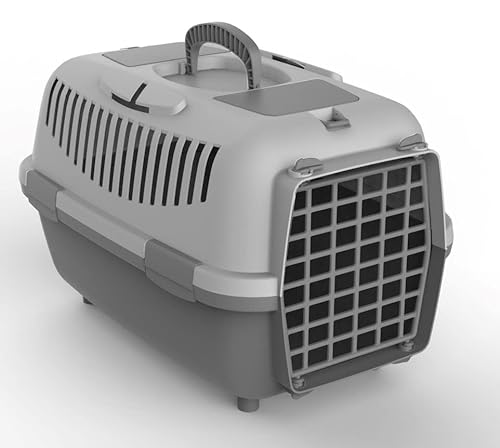 Nomade 2 Transportbox Katze und Hundebox - Transportbox für kleine Hunde und Katzen - 55 x 36 x 35 cm - Kann bis zu 8 kg tragen. Robustes Polypropylen. Türen aus Kunststoff von Plana
