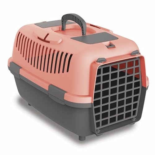 Nomade 2 Hundebox - Transportbox für kleine Hunde und Katzen - 55 x 36 x 35 cm - Kann bis zu 8 kg tragen. Robustes Polypropylen. Türen aus Kunststoff von Plana