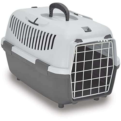 Nomade Lux 1 Hundebox - Transportbox für kleine Hunde und Katzen - 48 x 32 x 32 cm - Kann bis zu 6 kg tragen. Robustes Polypropylen. Türen aus Metal von Plana