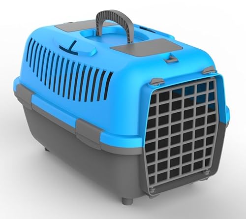 Pet Carrier Nomade 3 60x40x38h with Plastic Door, Dogs up to 12kg (Turkis) von Plana