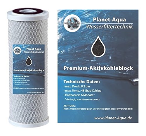 1 x WASSERFILTER AKTIVKOHLE BLOCK 10 Zoll FÜR DIE UMKEHR OSMOSE ALS KÜCHE FILTER TRINKWASSER VORFILTER BRUNNEN WASSER FILTERGEHÄUSE OSMOSEANLAGE GEGEN GERUCK; KEIME UND BAKTERIEN IM HAUSWASSERWERK 1 x WASSERFILTER AKTIVKOHLE BLOCK 10 Zoll FÜR DIE UMKEHR OSMOSE ALS KÜCHE FILTER TRINKWASSER VORFILTER BRUNNEN WASSER FILTERGEHÄUSE OSMOSEANLAGE GEGEN GERUCK; KEIME UND BAKTERIEN IM HAUSWASSERWERK von Planet-Aqua