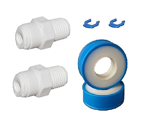 2 x Filteradapter Verbinder 1/4 Zoll + Teflonband 1/4 Zoll Gewinde x 1/4" Schlauch Anschluss für Osmose Filter Patrone Kartusche und SBS Kühlschrankfilter. Adapter für Filtergehäuse Osmoseanlage 2 x Filteradapter Verbinder 1/4 Zoll + Teflonband 1/4 Zoll Gewinde x 1/4" Schlauch Anschluss für Osmose Filter Patrone Kartusche und SBS Kühlschrankfilter. Adapter für Filtergehäuse Osmoseanlage von Planet-Aqua