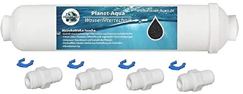 Aktivkohlefilter Ersatzfilter Patronen inkl. Anschlusszubehör Fitting Adapter Wasserfilter Osmoseanlage Umkehrosemose Osmose Wasser Trinkwasser Kartusche Side by Side Kühlschrank Kühlschrankfilter Aquariumfilter Filteranlage Aktivkohlefilter Ersatzfilter Patronen inkl. Anschlusszubehör Fitting Adapter Wasserfilter Osmoseanlage Umkehrosemose Osmose Wasser Trinkwasser Kartusche Side by Side Kühlschrank Kühlschrankfilter Aquariumfilter Filteranlage von Planet-Aqua