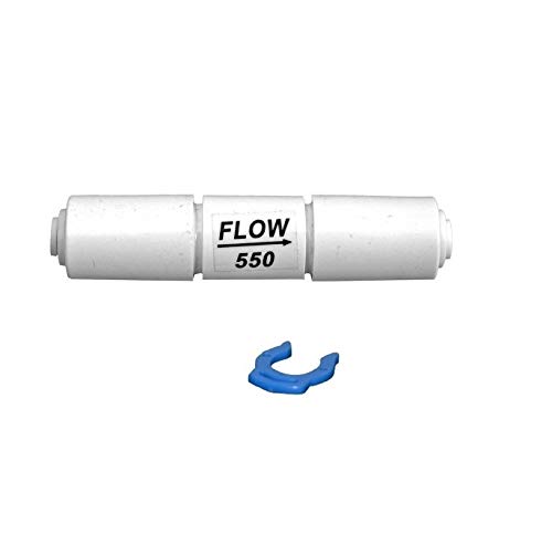 Planet-Aqua Durchflussbegrenzer Flow 550 mit 1/4 Zoll Schauchanschluss- Ventil/Begrenzer für Abwasser Umkehr Osmoseanlage Wasserfilter Wasser Filter Osmose von Planet-Aqua
