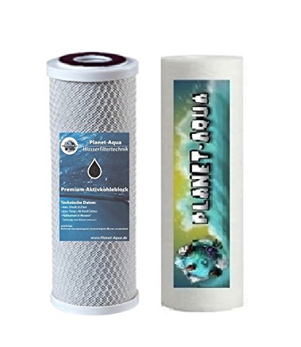 Planet-Aqua Premium Ersatzfilter Set - 2 x 10 Zoll Filterpatronen für Osmoseanlagen und Wasserfiltersysteme mit 10 Zoll Filtergehäusen Planet-Aqua Premium Ersatzfilter Set - 2 x 10 Zoll Filterpatronen für Osmoseanlagen und Wasserfiltersysteme mit 10 Zoll Filtergehäusen von Planet-Aqua