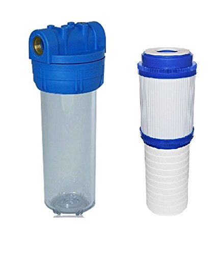 Filtergehäuse SET 10 Zoll 3/4" Innengewinde + 2 in 1 Kombifilter gegen GERÜCHE, VIREN, BAKTERIEN SEDIMENTE - Sedimentfilter & Aktivkohlefilter Vorfilter Wasserfilter Umkehrosmose Trinkwasser von Planet-Aqua