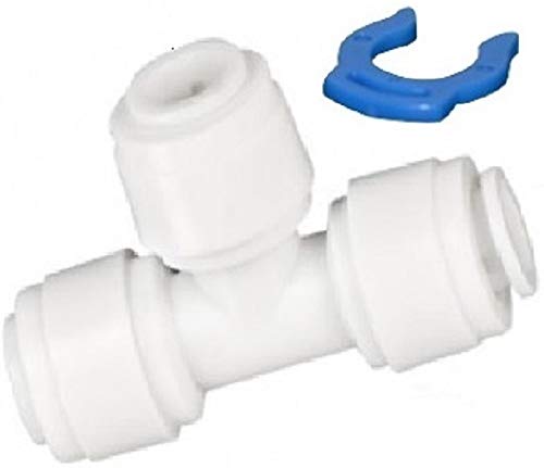 Planet-Aqua 2X T-Stück Schlauch Kupplung 1/4 Zoll Anschluss x 1/4" x 1/4" (je 6mm) als Anschlussstück/Verbindungsstückfür Osmoseanlage Wasserfilter Filtergehäuse und Umkehr Osmose Anlage Filter von Planet-Aqua