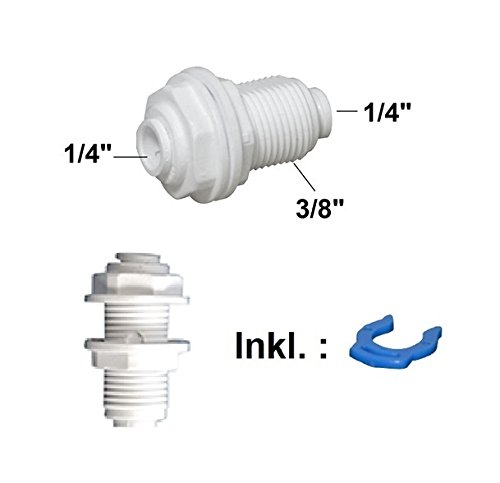 Planet-Aqua 4X Verbinder Anschluss beidseitig 1/4" Zoll Doppel Fitting Kupplung Gehäuseanschluss Osmose Schlauch Umkehrosmose Osmoseanlage Wasserfilter Wasser Filtergehäuse Side by Side Kühlschrank Planet-Aqua 4X Verbinder Anschluss beidseitig 1/4" Zoll Doppel Fitting Kupplung Gehäuseanschluss Osmose Schlauch Umkehrosmose Osmoseanlage Wasserfilter Wasser Filtergehäuse Side by Side Kühlschrank von Planet-Aqua
