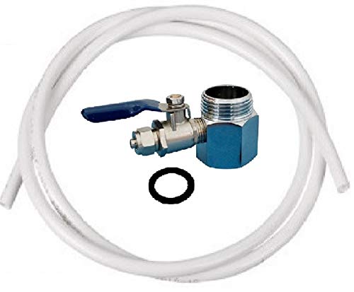 Planet-Aqua Messing Wasseranschlussadapter SET mit 3/8 Zoll Gewinde, 1/4" Absperrhahn und 5 Meter 1/4 Zoll Osmoseschlauch für Osmoseanlagen, Wasserfilter und SBS Kühlschrankfilter Planet-Aqua Messing Wasseranschlussadapter SET mit 3/8 Zoll Gewinde, 1/4" Absperrhahn und 5 Meter 1/4 Zoll Osmoseschlauch für Osmoseanlagen, Wasserfilter und SBS Kühlschrankfilter von Planet-Aqua