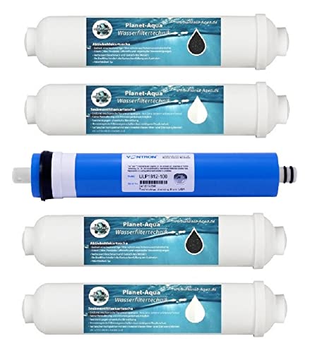 Planet-Aqua Osmose 1x Membran 50 GPD 2X Sedimentfilter 2X Aktivkohlefilter Wasser Filter Set Osmoseanlage Planet-Aqua Osmose 1x Membran 50 GPD 2X Sedimentfilter 2X Aktivkohlefilter Wasser Filter Set Osmoseanlage von Planet-Aqua