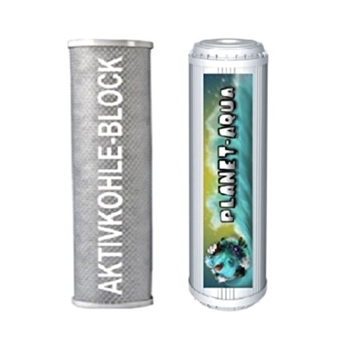 Wasserfilter Set - Eisenfilter + Aktivkohle Block Filter 10 ZOLL - VORFILTER Filterkartusche für Osmoseanlage Umkehrosmose Filteranlage Filtergehäuse Trinkwasser Brunnenwasser Cartridge Gartenpumpe poolfilter Hauswasserwerk Eisen Block Filterpatrone Wasserfilter Set - Eisenfilter + Aktivkohle Block Filter 10 ZOLL - VORFILTER Filterkartusche für Osmoseanlage Umkehrosmose Filteranlage Filtergehäuse Trinkwasser Brunnenwasser Cartridge Gartenpumpe poolfilter Hauswasserwerk Eisen Block Filterpatrone von Planet-Aqua