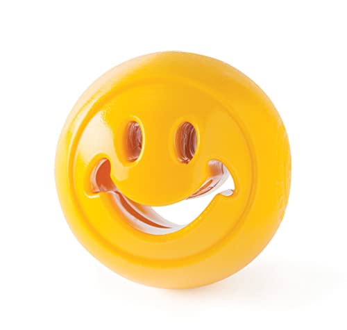 Planet Dog Orbee-Tuff Nooks - Snackspielzeug für Hunde - gelber Smiley von Outward Hound