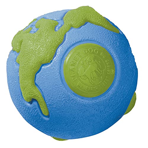 Planet Dog Orbee-Tuff Planet - Snackball für Hunde - Hundespielzeug - Blau/Grün - Groß von Outward Hound