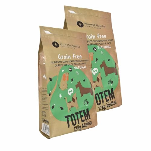 Planet Gemüsegarten | 2 x natürliches Grain Free Superpremium Hundefutter für Hunde, Huhn und Ente 12 kg, Vollnahrung ohne Getreide Planet Gemüsegarten | 2 x natürliches Grain Free Superpremium Hundefutter für Hunde, Huhn und Ente 12 kg, Vollnahrung ohne Getreide von Planeta Huerto