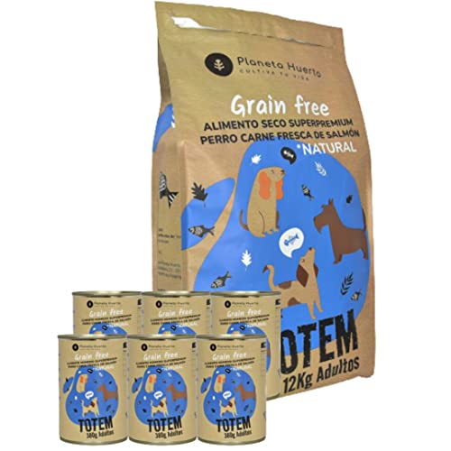Superpremium Nassfutter und Nassfutter für Hunde, 12 kg, Grain Free + 6 Nassfutter Lachs - Hundefutter Vollnahrung, getreidefrei, mit Proteinen aus Fisch und frischem Gemüse Superpremium Nassfutter und Nassfutter für Hunde, 12 kg, Grain Free + 6 Nassfutter Lachs - Hundefutter Vollnahrung, getreidefrei, mit Proteinen aus Fisch und frischem Gemüse von Planeta Huerto