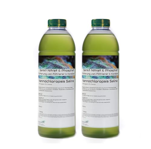 2 Liter Nannochloropsis Salina senkt Nitrat & Phosphat Plankton Meerwasser Korallen Phytoplankton LPS von Plankton24