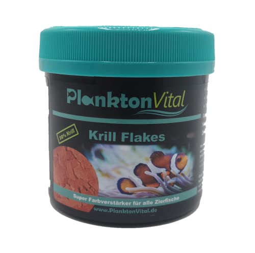 PlanktonVital Krill Flakes 30% Krill Farbverstärker Premium Fischfutter Alleinfutter Flockenfutter Fischfutterflocken Aquarium Futter Süßwasser Meerwasser und Zierfische 250 ml PlanktonVital Krill Flakes 30% Krill Farbverstärker Premium Fischfutter Alleinfutter Flockenfutter Fischfutterflocken Aquarium Futter Süßwasser Meerwasser und Zierfische 250 ml von Planktonvital