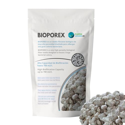 BioPorex Filtermaterial für Aquarienpflanzen – größere Oberfläche als herkömmliche Binden – hohe Porosität für Aquarienfilter – biologische Verbesserung und Wasserqualität – 100 ml BioPorex Filtermaterial für Aquarienpflanzen – größere Oberfläche als herkömmliche Binden – hohe Porosität für Aquarienfilter – biologische Verbesserung und Wasserqualität – 100 ml von PlantasAcuario