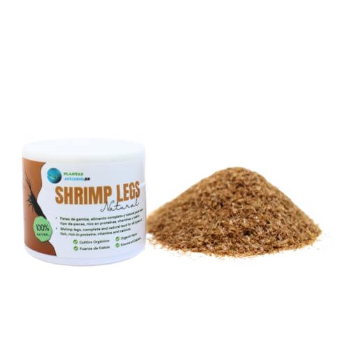 Shrimp Legs 50 ml, kleine Garnelenfüße, natürliches Futter für alle Arten von tropischen Fischen, Warmwasser und Kaltwasser, Futter reich an Proteinen, Kalzium und Mineralstoffen. von PlantasAcuario