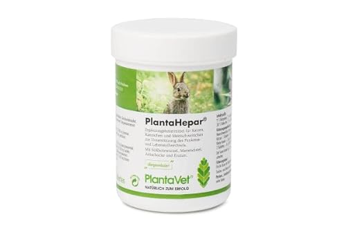 PlantaVet PlantaHepar 200mg | 200 Tabletten | Ergänzungsfuttermittel für Kleintiere | Kann zur Unterstützung des Pankreas- und Leberstoffwechsels beitragen | Mit Süßholzwurzel von PlantaVet