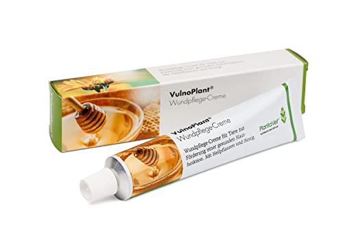 PlantaVet VulnoPlant Wundpflegecreme | 10g | Wundpflegecreme für Tiere | Kann zur Förderung einer gesunden Hautfunktion beitragen | Mit Kamille, Calendula, Hamamelis und Honig von PlantaVet