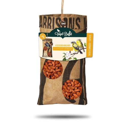 Plants by Frank Bird Buffet | Vogelfutter ECO Tasche zum afhängen | Vogelfutter für Zeisige & Kleiber | 1x 300gr | 4-Jahreszeiten-Futter | vogelhaus zum aufhängen | vogelfutter wildvögel ganzjährig von Plants by Frank