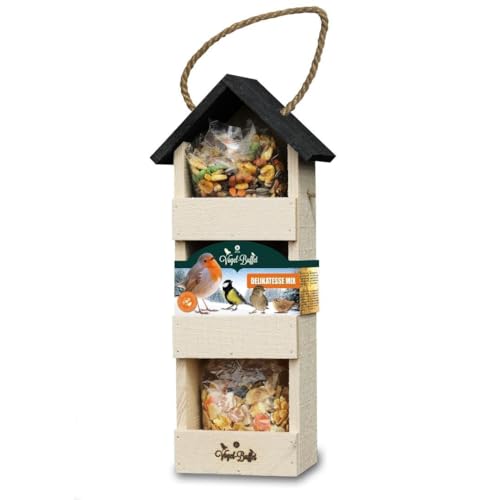 Plants by Frank Bird Buffet | Vogelfutter Etagere zum afhängen | Vogelfutter ganzjährig Mix | 1x 500gr | 4-Jahreszeiten-Futter | vogelhaus zum aufhängen | vogelfutter wildvögel ganzjährig von Plants by Frank