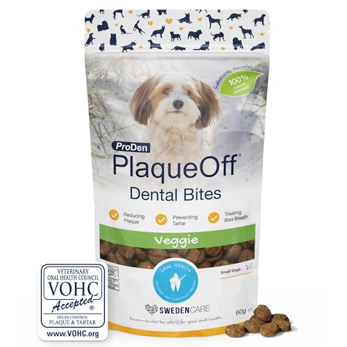 ProDen PlaqueOff Dental Bites Snacks für Hunde unter 10 kg, 60 g, gegen Mundgeruch, Plaque, Zahnstein von ProDen PlaqueOff