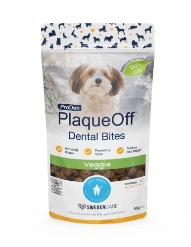 ProDen PlaqueOff Dental Bites Snacks für Hunde unter 10 kg, 60 g, gegen Mundgeruch, Plaque, Zahnstein von ProDen PlaqueOff
