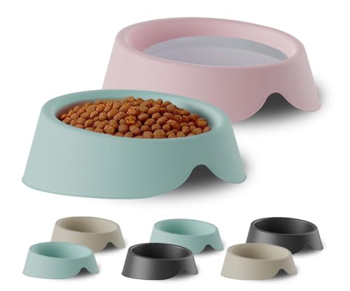 Futternapf für Katzen und Hunde, Fassungsvermögen 0,5 l, hygienisch, wirtschaftlich, langlebig und leicht zu reinigen, für Futter und Wasser, 100 % recycelter Kunststoff, hergestellt in Spanien (Rosa) von Plastiken