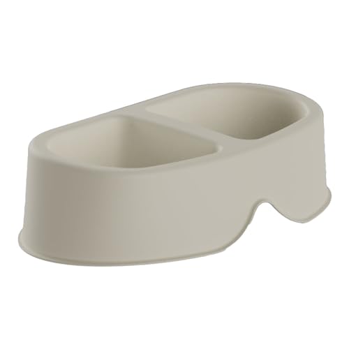 Plastiken 20138 Futternapf für Hunde, Beige, Kunststoff, 0,5 l, doppelt von Plastiken