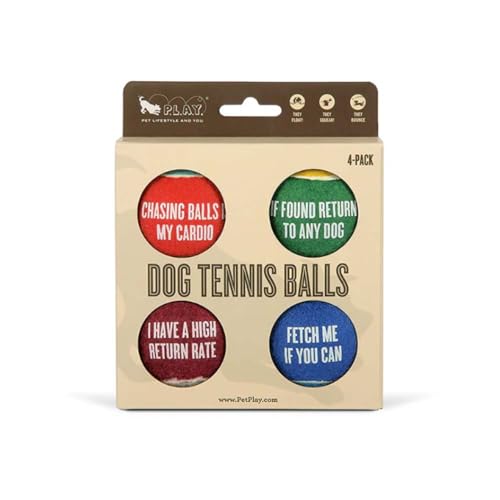 P.L.A.Y. Dog Tennis Ball - 4 Pack von P.L.A.Y. – Pet Lifestyle & You