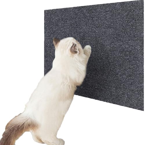 Kratzbrett Katzenkratzmatte DIY Schneiderei Möbelschutz mit Kleberückseite Anti-Kratzen für Katzen (Dunkelgrau, 40 * 100 cm) von Playful Paws