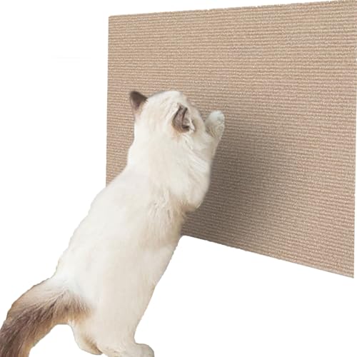 Kratzbrett Katzenkratzmatte DIY Schneiderei Möbelschutz mit selbstklebender Rückseite Anti-Kratzer für Katzen (Khaki, 30 * 100 cm) von Playful Paws