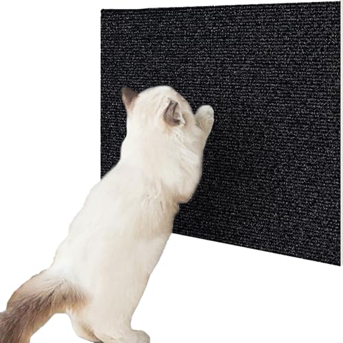 Kratzbrett Katzenkratzmatte DIY Schneiderei Möbelschutz mit selbstklebender Rückseite Anti-Kratzer für Katzen (Schwarz, 30 * 100 cm) von Playful Paws