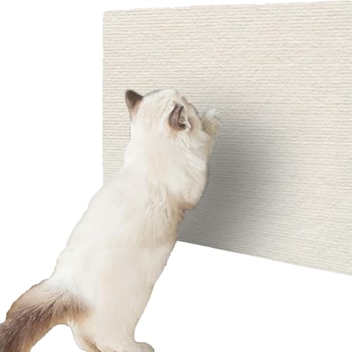 Kratzbrett Katzenkratzmatte DIY Schneiderei Möbelschutz mit selbstklebender Rückseite Anti-Kratzer für Katzen (Weiß, 60 * 100 cm) von Playful Paws