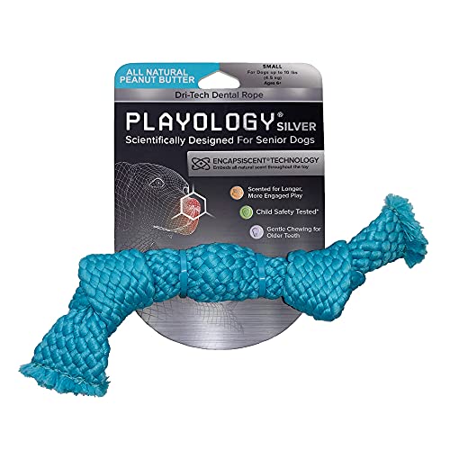 Playology Dri-Tech Hundespielzeug mit Erdnussbutterduft, Größe S von Playology