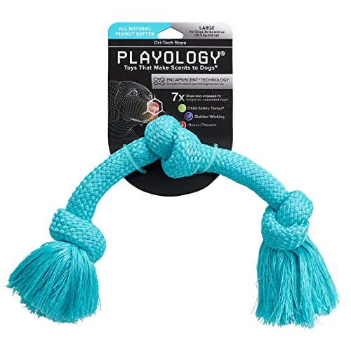 Playology Dri Tech Kauspielzeug für große Rassen (15,9 kg und höher), Hundespielzeug mit Erdnussbutter-Duft für schwere Kauer – ansprechend, natürlich, interaktiv und ungiftig von Playology