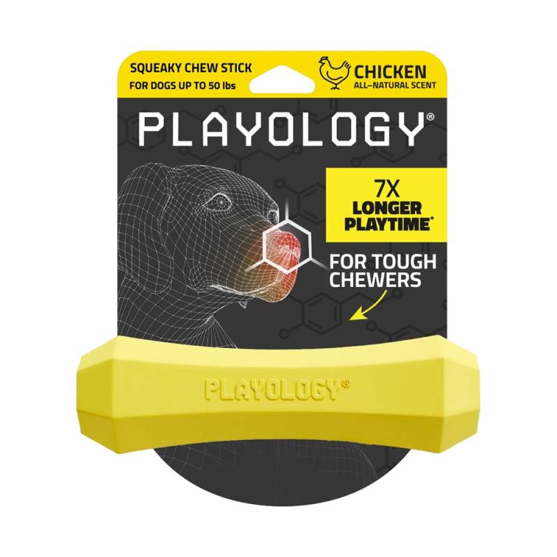 Playology Squeaky Chew Stick - Medium - Rind Playology Squeaky Chew Stick - Medium - Rind von Playology