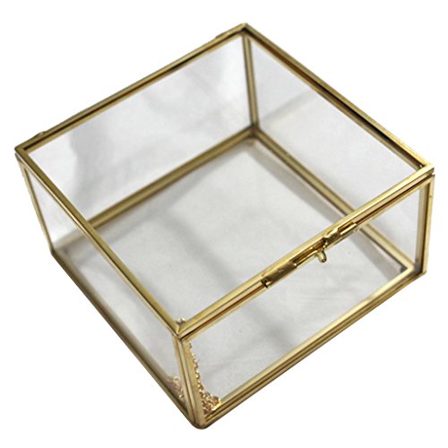 Pleayietoopiatiey Geometrische Glas-Schmuckschatulle, Tisch, Sukkulenten, Behälter, 13 x 13 x 8 cm Pleayietoopiatiey Geometrische Glas-Schmuckschatulle, Tisch, Sukkulenten, Behälter, 13 x 13 x 8 cm von Pleayietoopiatiey