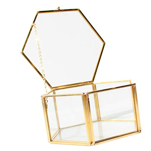 Pleayietoopiatiey Sechseck Messing Glas Geometrisches Terrarium Sukkulenten Pflanzgefäß Hochzeit Gastgeschenke 12,5 x 12,5 x 6 cm, Typ 1 Pleayietoopiatiey Sechseck Messing Glas Geometrisches Terrarium Sukkulenten Pflanzgefäß Hochzeit Gastgeschenke 12,5 x 12,5 x 6 cm, Typ 1 von Pleayietoopiatiey
