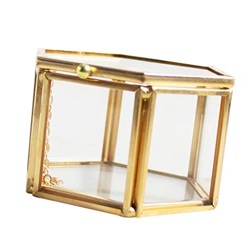 Pleayietoopiatiey Sechseck Messing Glas Geometrisches Terrarium Sukkulenten Pflanzgefäß Hochzeit Gastgeschenke 8 x 6,8 x 4,5 cm, Typ 2 Pleayietoopiatiey Sechseck Messing Glas Geometrisches Terrarium Sukkulenten Pflanzgefäß Hochzeit Gastgeschenke 8 x 6,8 x 4,5 cm, Typ 2 von Pleayietoopiatiey