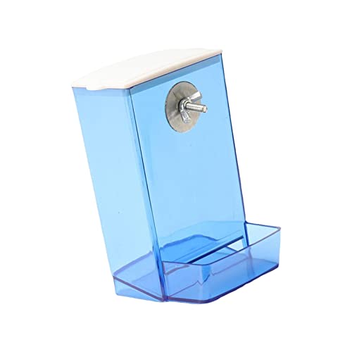 Vogelfutterstation für Käfigbeobachtung für Lovebirds Wellensittiche kleine bis mittelgroße Vögel, Blau, 8,1 x 4,5 x 13 cm von Pleayietoopiatiey