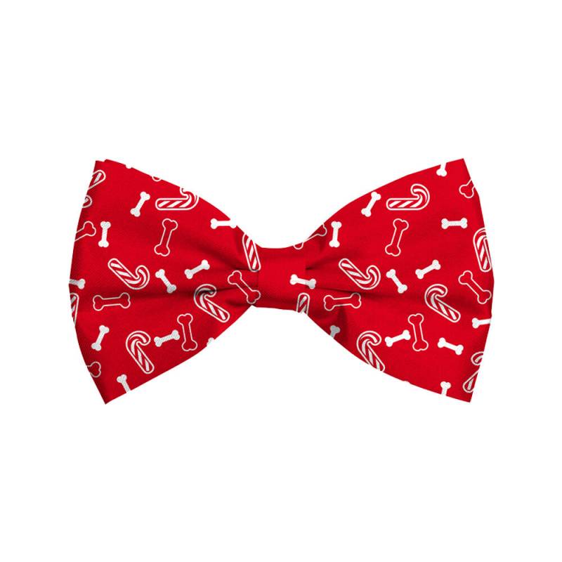 Bow Tie Xmas Bones Candy - Red - Dog - L von Plenty Gifts