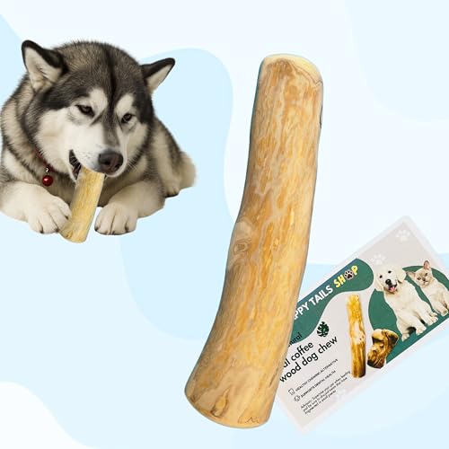 Plumbus McGee 1 Stück Kaffee Holz Hund Kaustab Spielzeug für Große Hunde, Natürliche und Echte Holzknochenstäbe für Haustiere, Sichere Zahnreinigung Kauen, Haustiere Gesundheit, Zahnreinigung und von Plumbus McGee