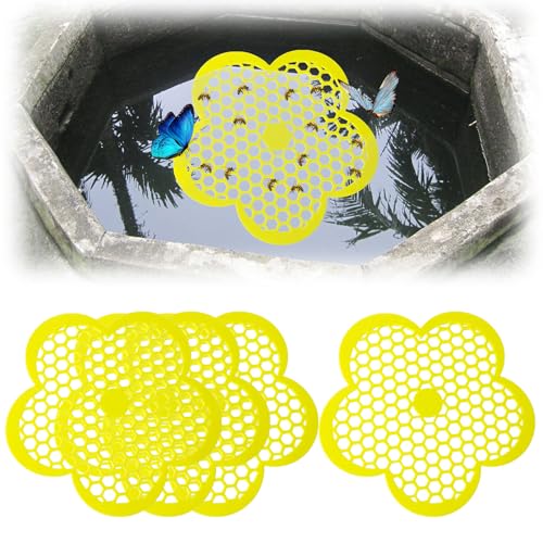 4 Stück Schwimmende Bieneninsel, Bienenschwimmende Insel, 20 cm Insektentränke Garten Geeignet für die Fütterung Im Freien, Bienenbad, Gartendekoration. von Pluvyze