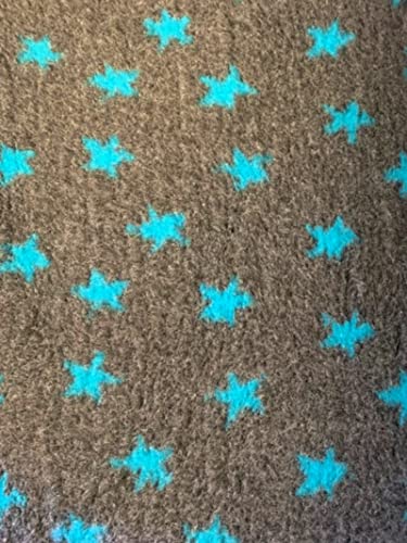 Rutschfest, 75 x 50 cm, Anthrazit mit blauen Sternen von PnH Veterinary Bedding