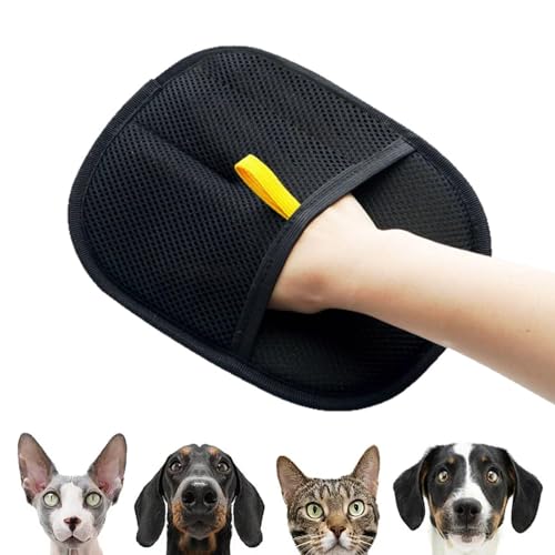 Pnedeodm Electropaw Gloves, Pet Hair Removal Glove with Dual-Sided Electrostatic Bristles, Reusable Pet Hair Remover Gloves, Versatile pet Grooming Gloves for Grooming, Deshedding, Washing (*1) von Pnedeodm