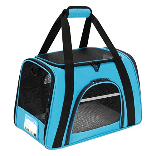 Pnimaund Transporttasche für kleine Hunde mit Fluggesellschaften zugelassen, weiche Seiten, Welpen von 6.8 kg, Blau von Pnimaund